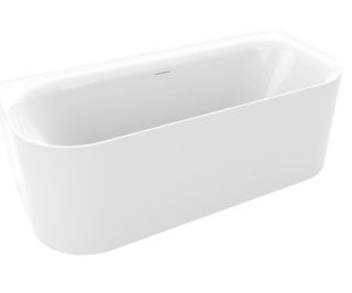 Акриловая ванна Riho Devotion Back2Wall Glossy Sparkle System Fall B096004005 180x80см с аэромассажем заполнение через перелив белый